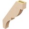 Ekena Millwork 3-inch W x 16-inch D x 22-inch H Valencia Rough Cedar Woodgrain TimberThane Knee Brace, Primed BRCUR03X16X22VALRCPR - alternate 3